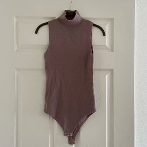 Turtle neck sleeveless bodysuit